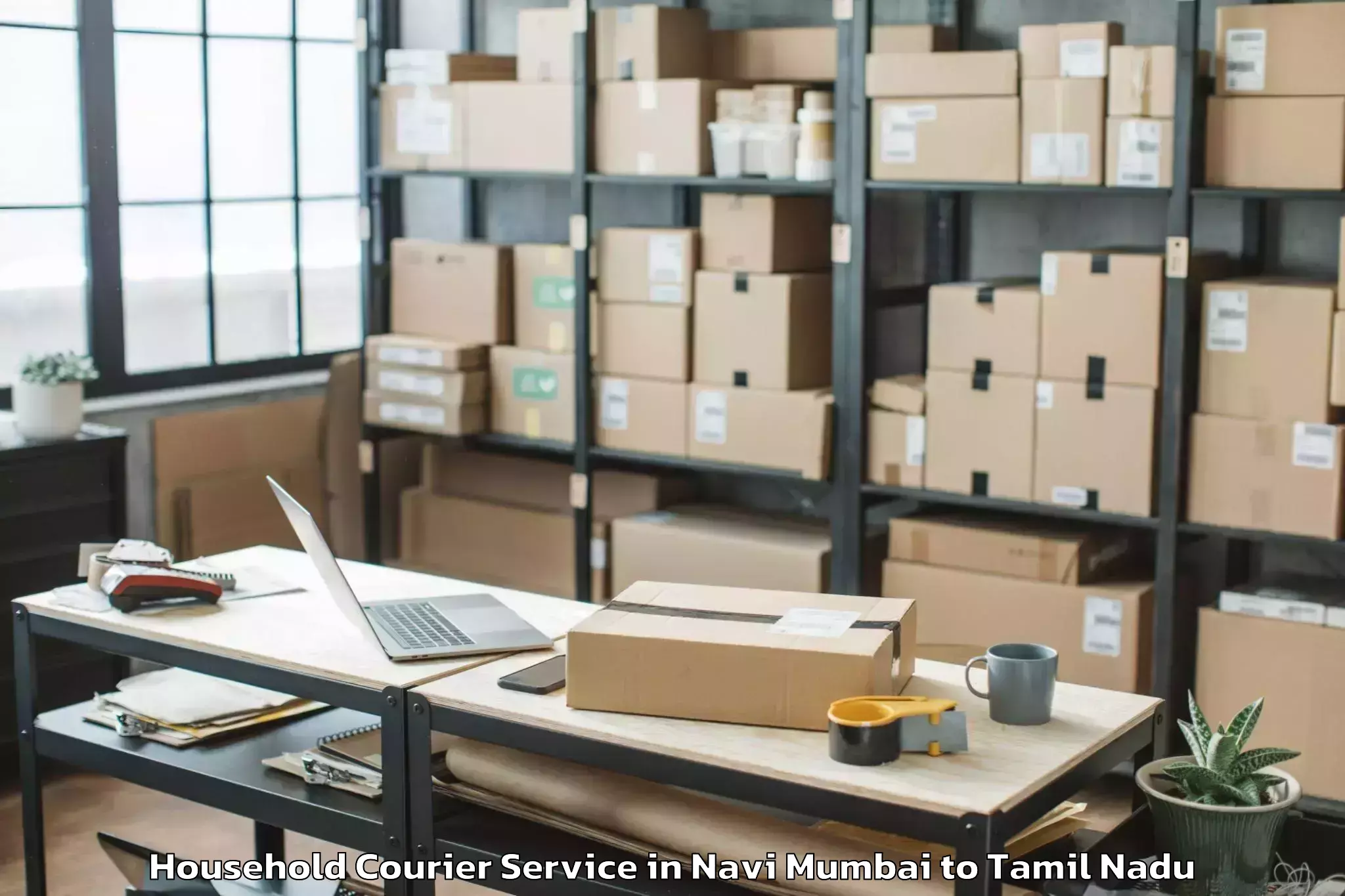 Quality Navi Mumbai to Manamadurai Household Courier